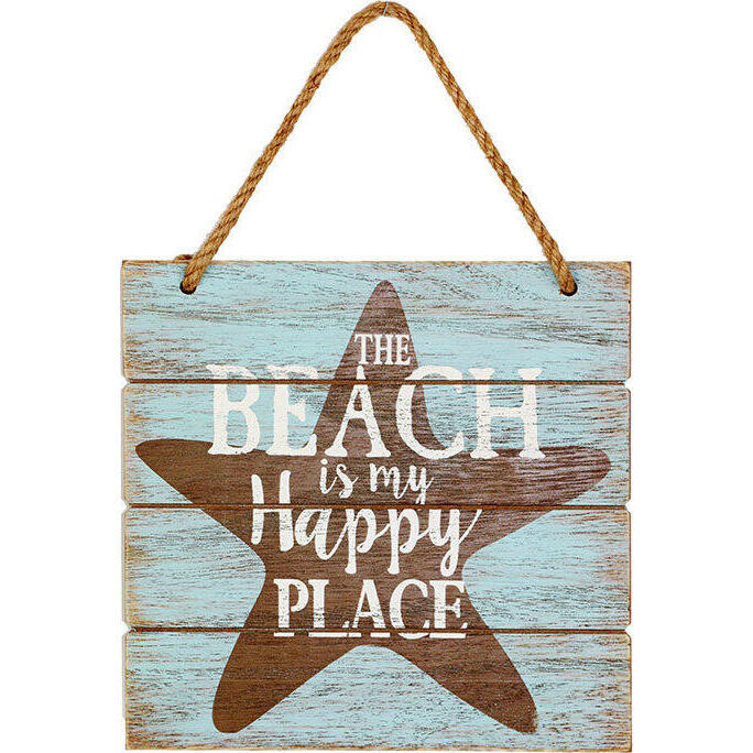 Hanging Sign Beach Happy