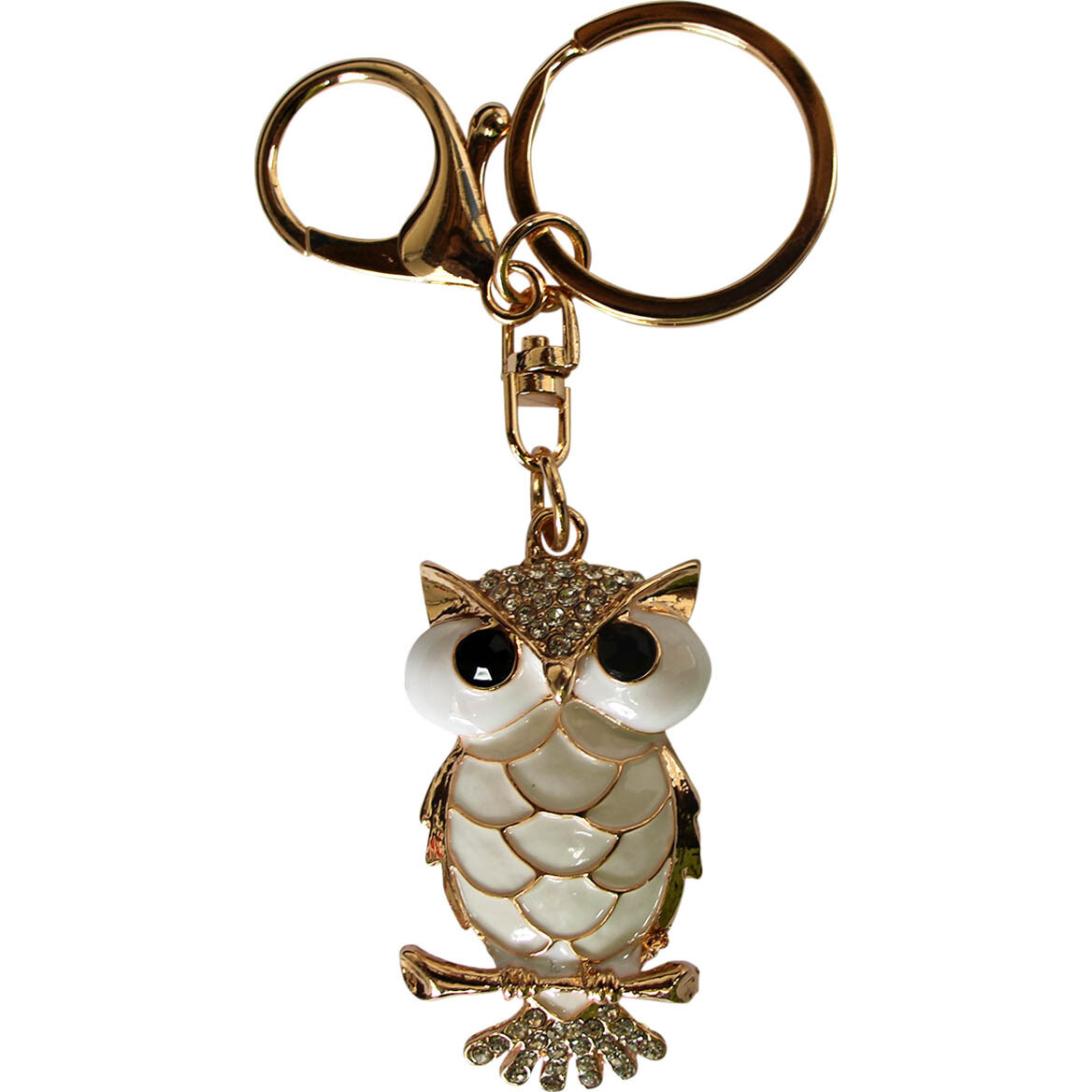 Keyring Owl White