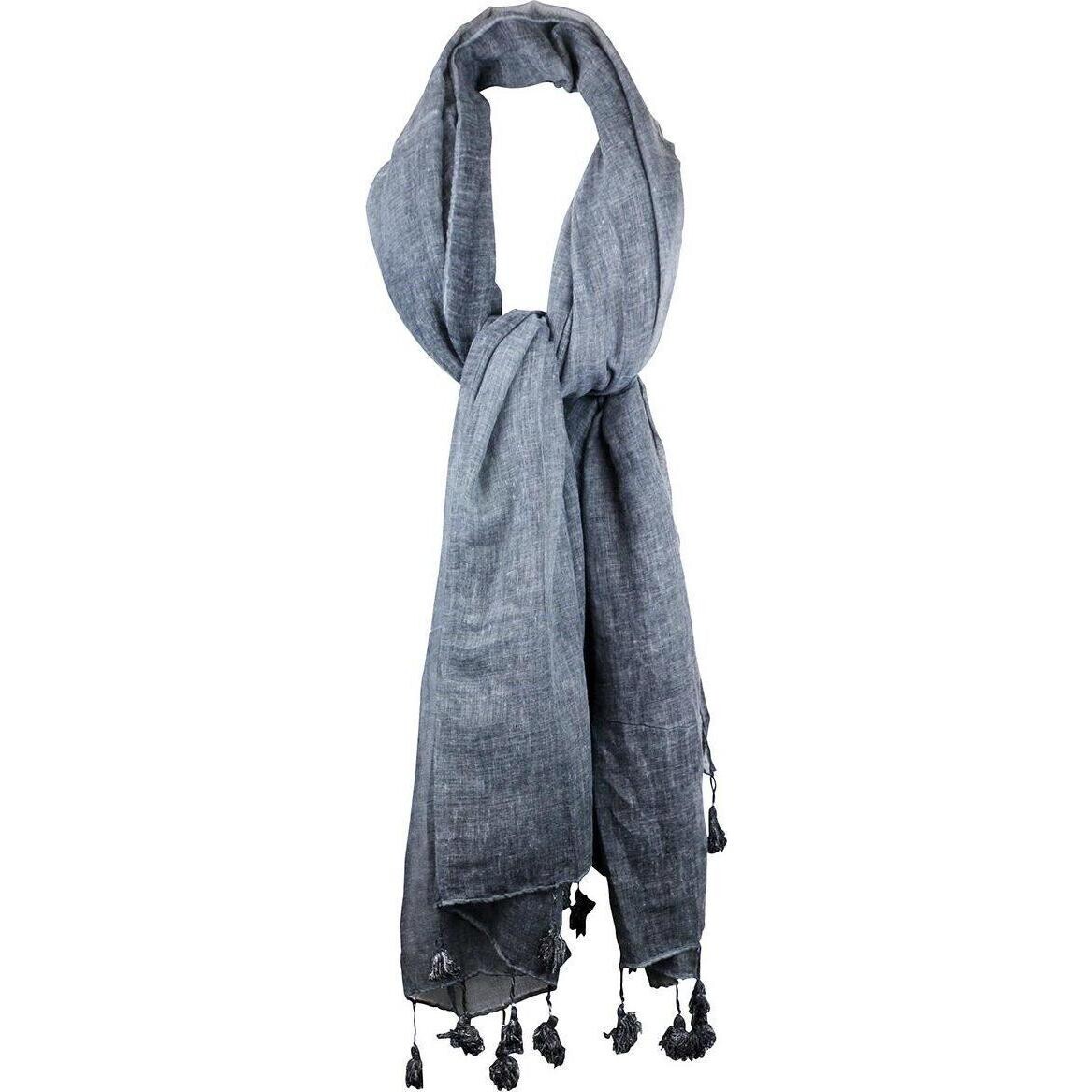 Scarf Soft Black Tassle