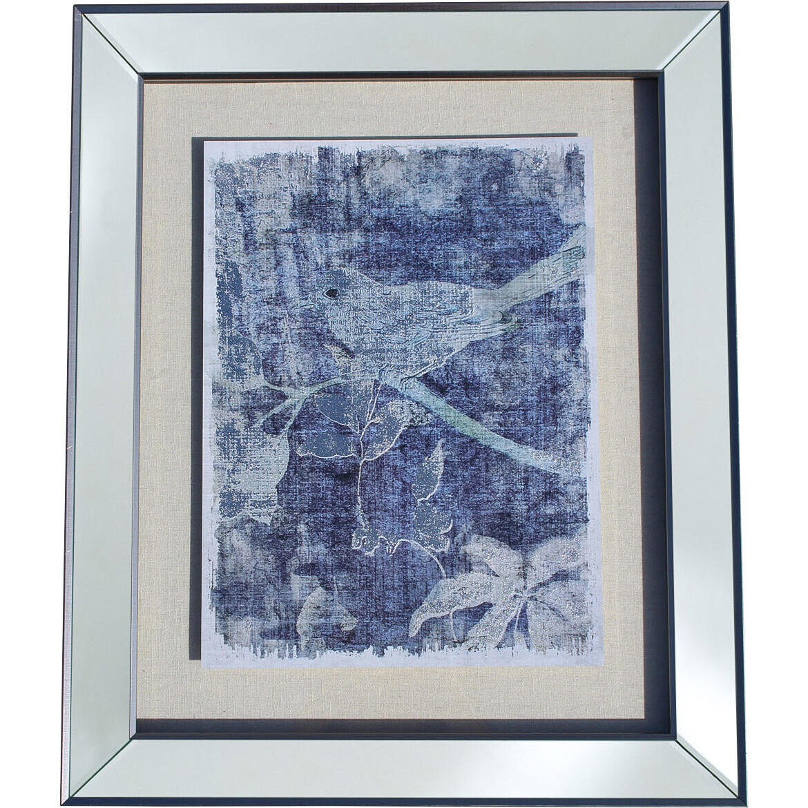 Framed Blue Bird Left