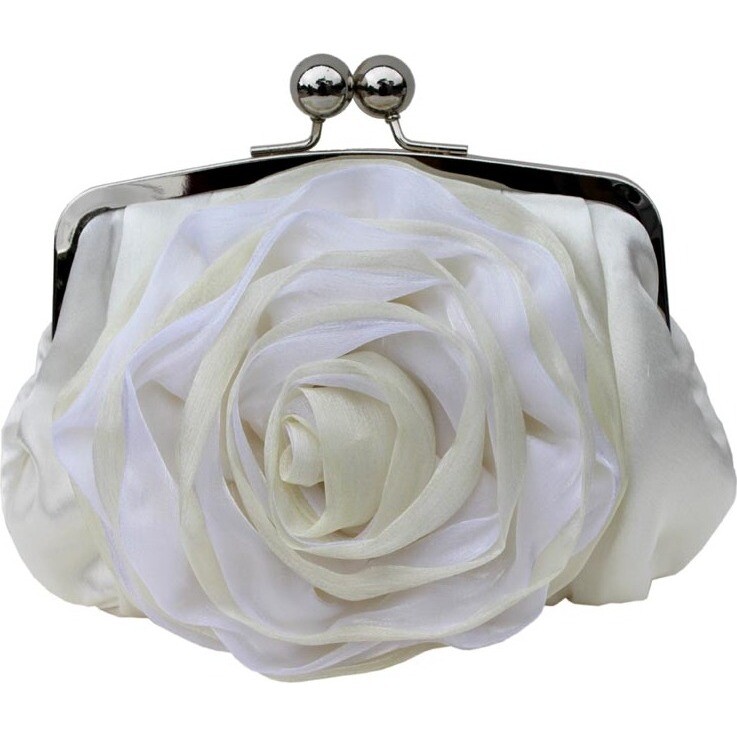 Evening Purse - Ivory Rose