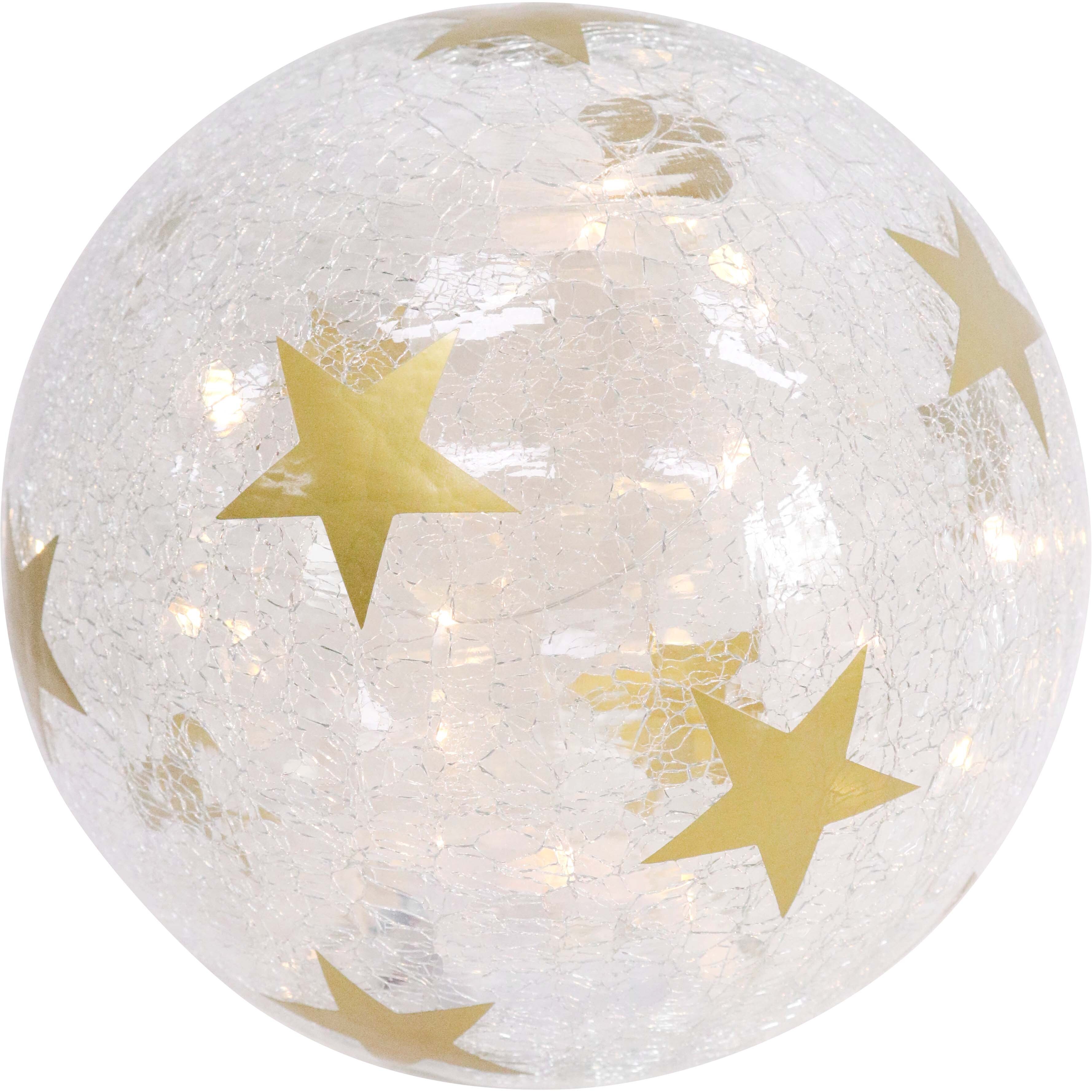 LED Glass Ball Starry Night Med