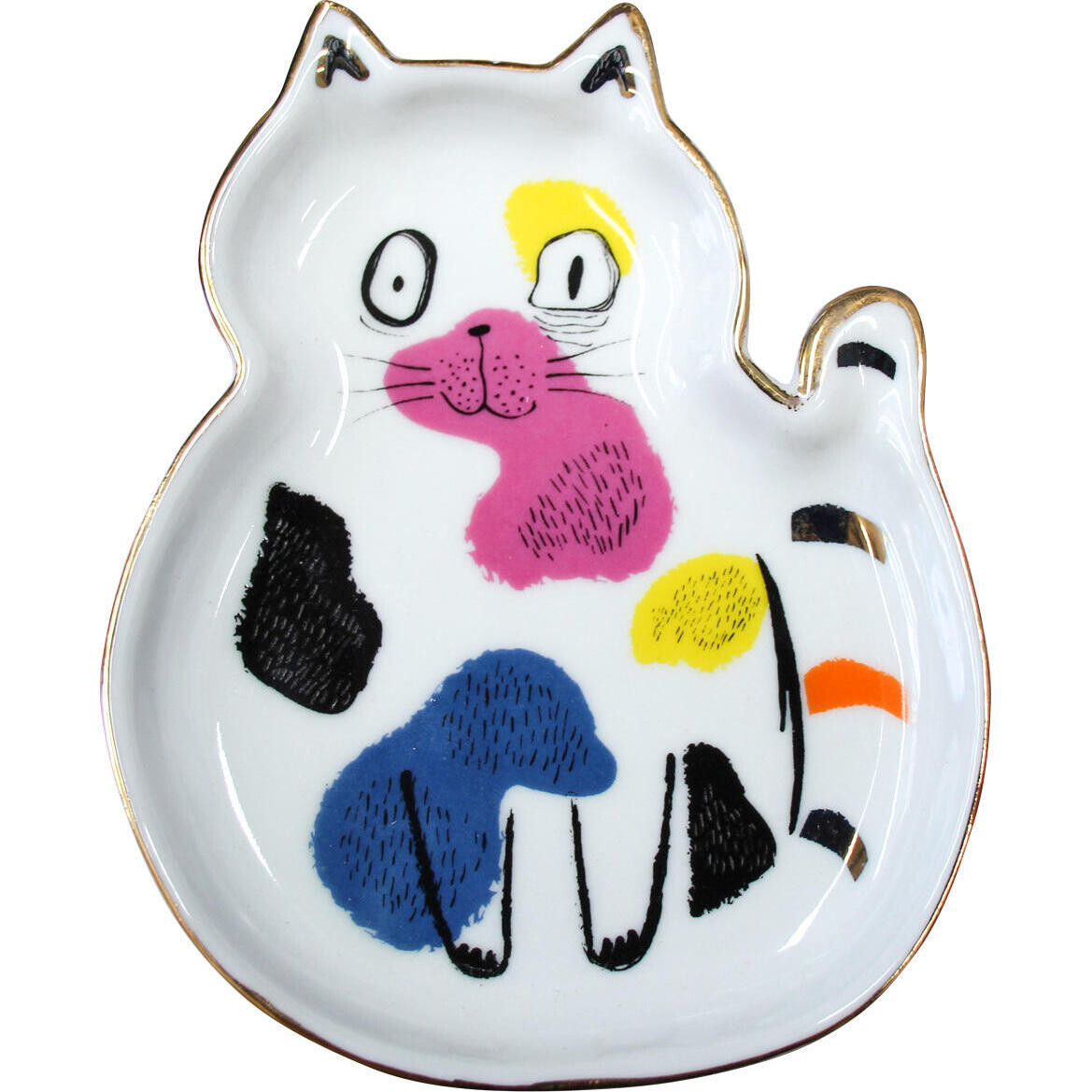 Trinket Plate Splotchy Cat