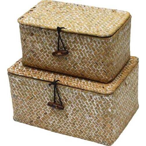 Woven Box Small Natural S/2