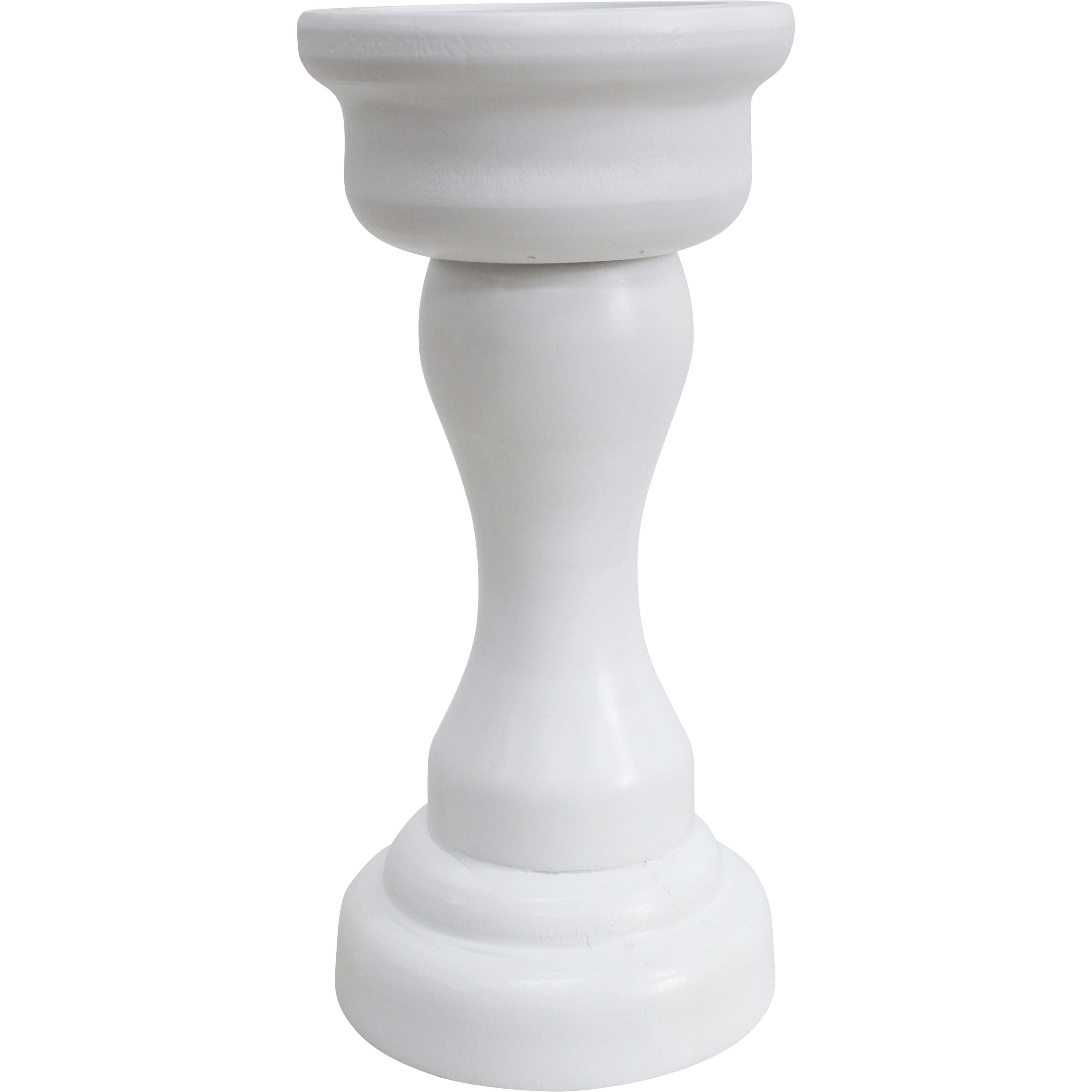 Candle Holder White Med