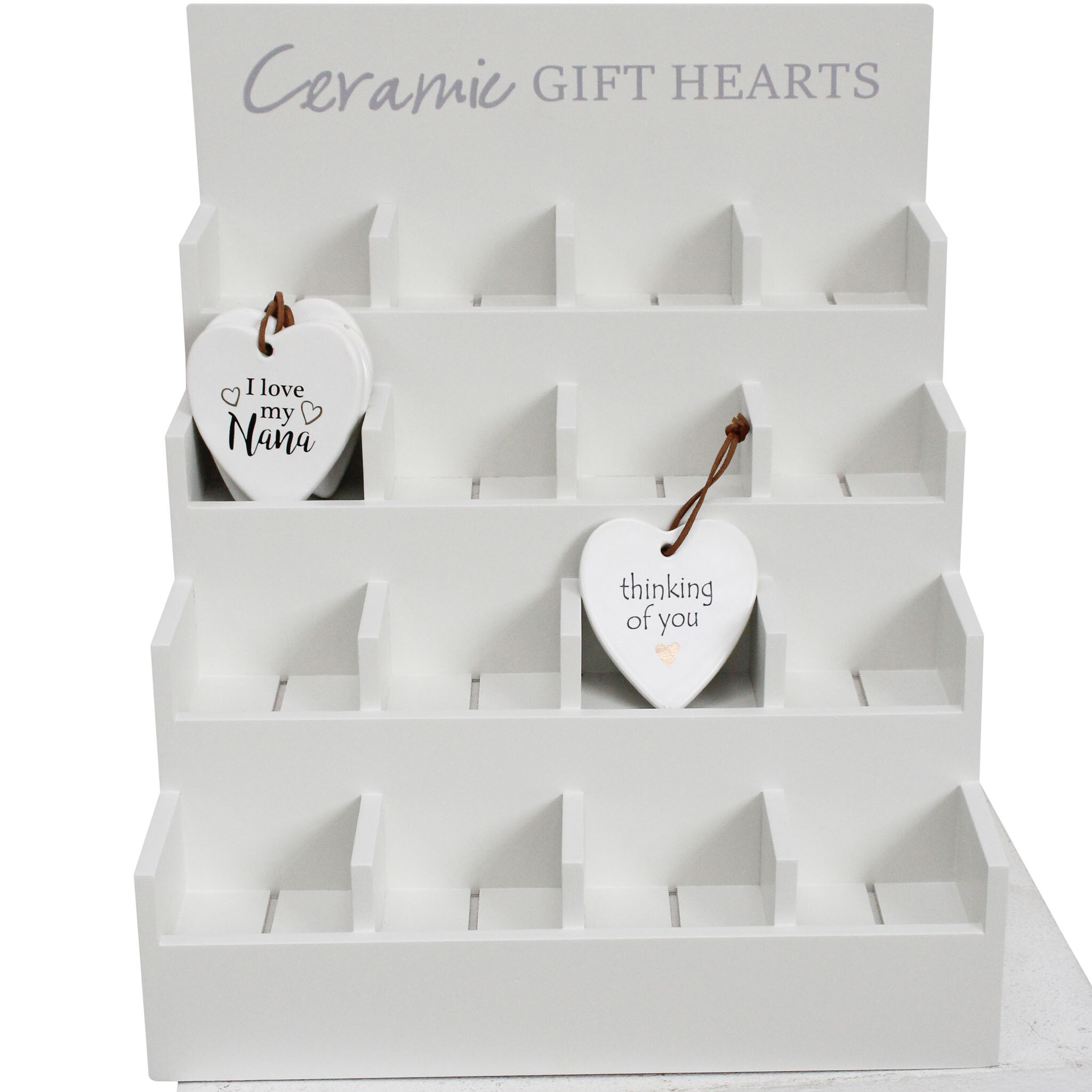 Display Box Ceramic Hearts