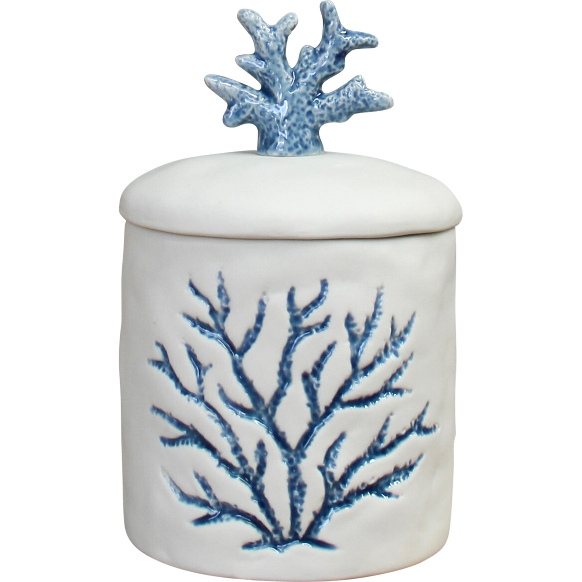 Trinket Box Coral Blue Sml