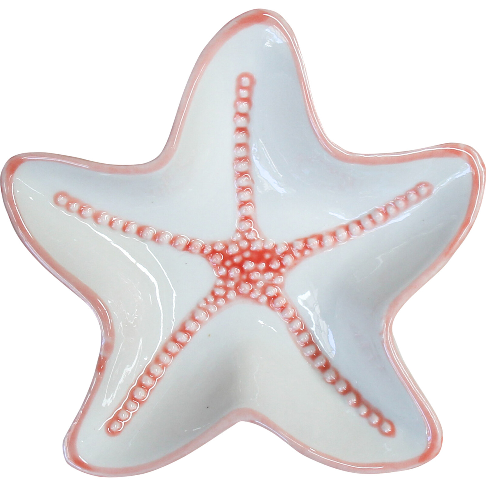 Starfish Plate Dot Peach Sml