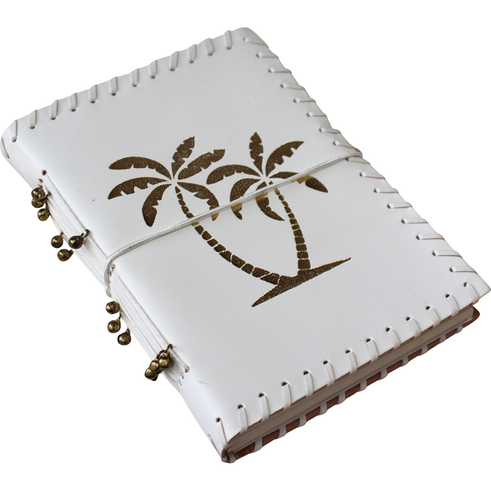 Leather Notebook Palm White