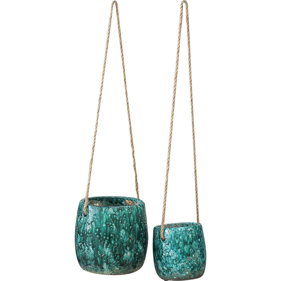 Hanging Pot Teal S/2