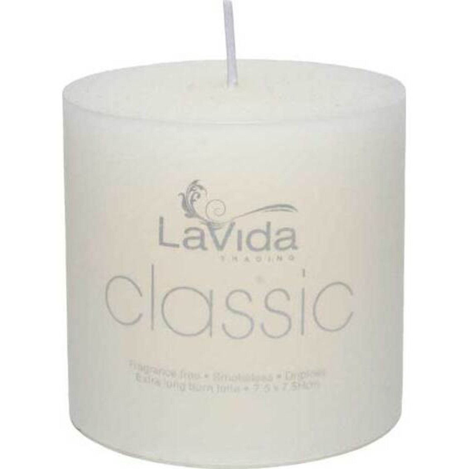 Classic Candle 7.5x7.5cm
