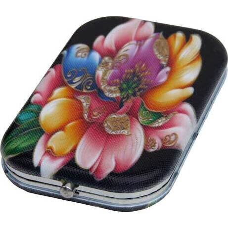 Compact Mirror Modern Flower