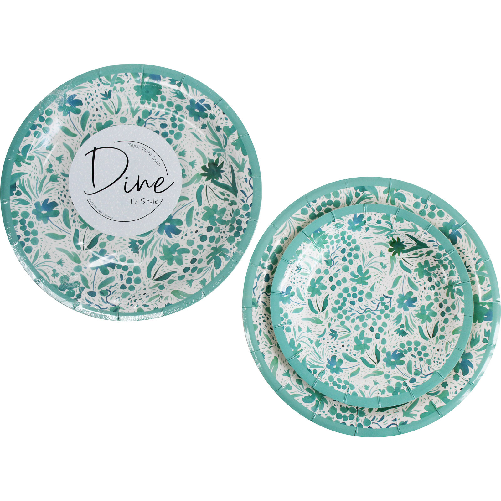 Paper Plate Set/20 Blossom Lrg