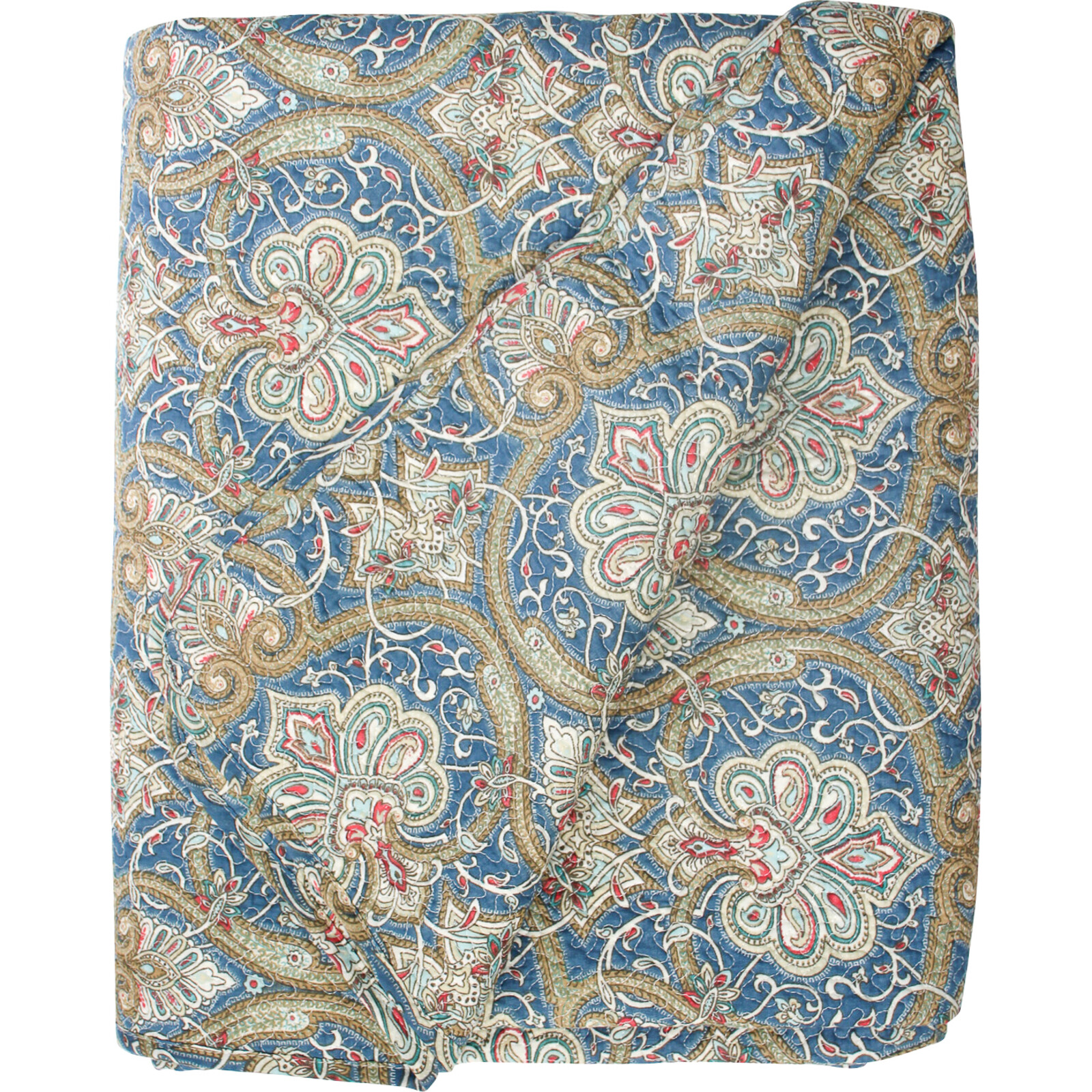 Quilted Throw/ Bedspread Indian Sari