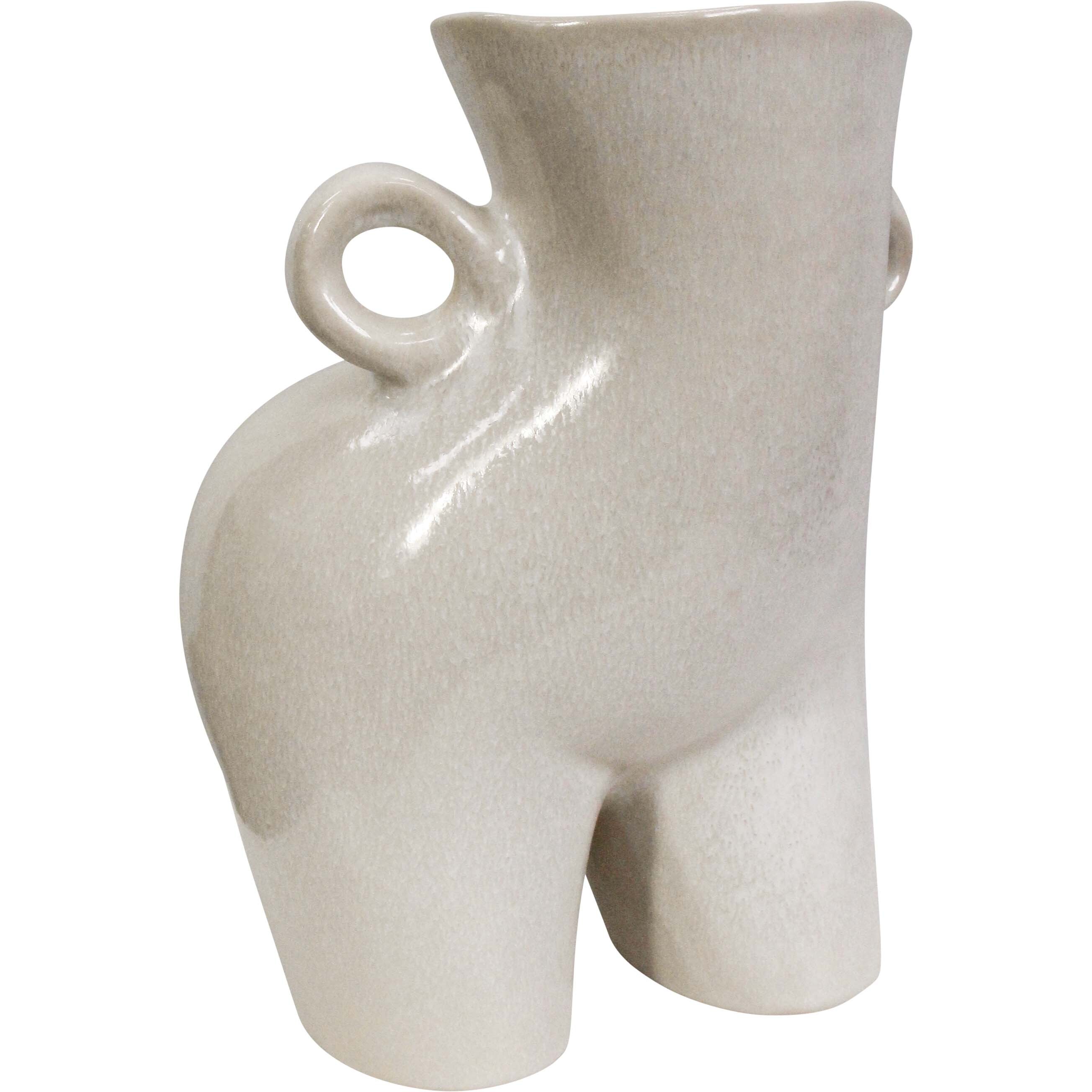 Vase Love Handles Ivory