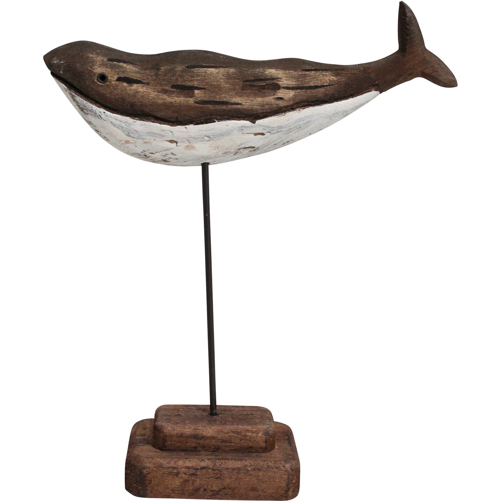 Reclaimed Whale on Stand Med