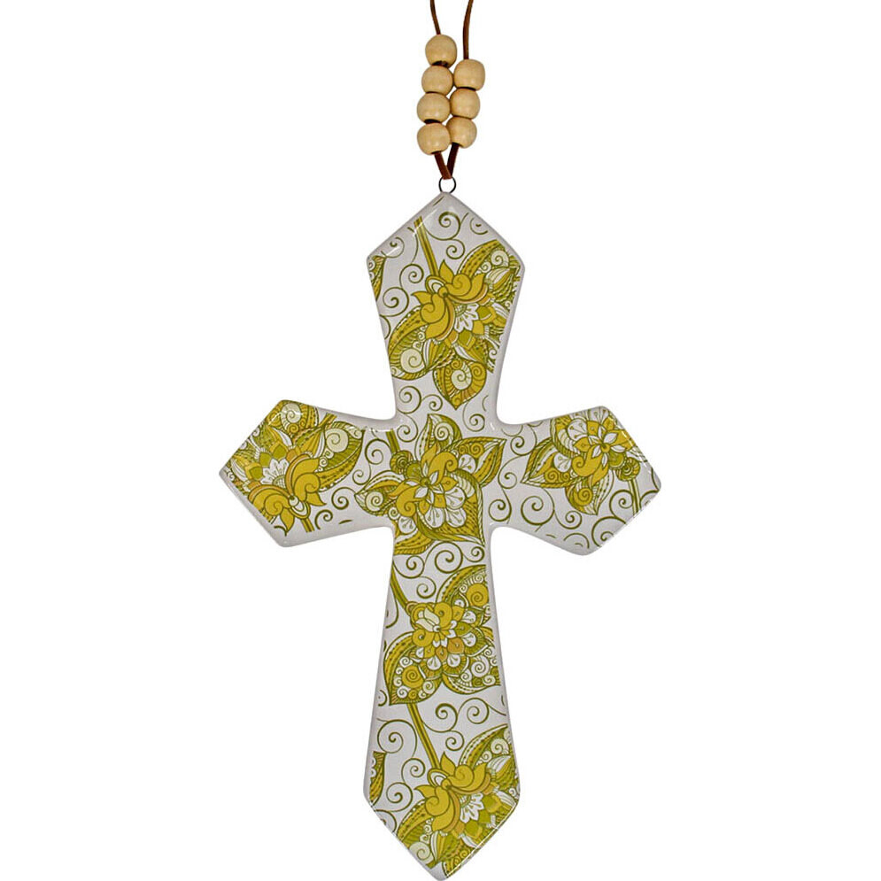 Cross W/ Beads Floret Lrg