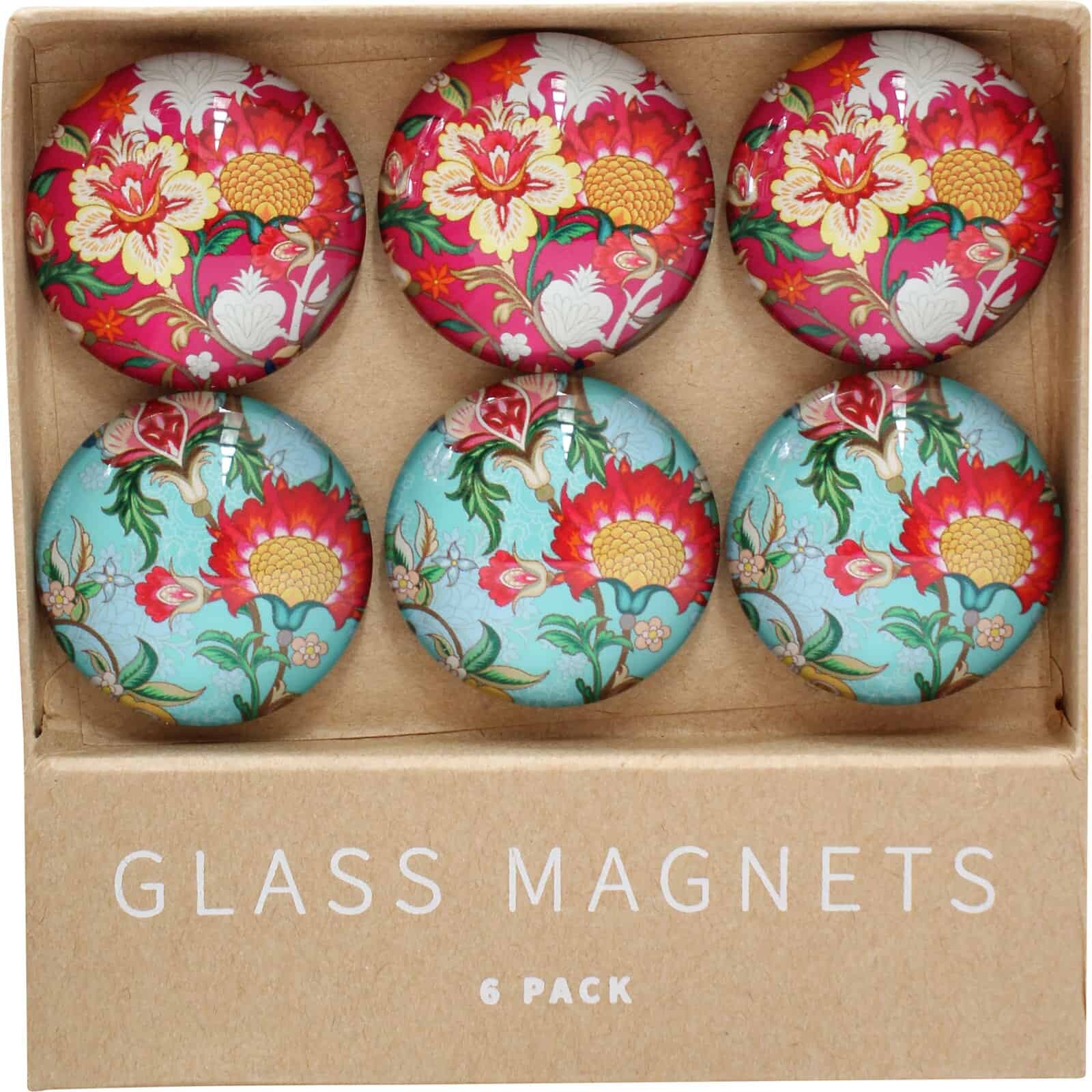 Glass Magnets Turquoise Vintage S/6 