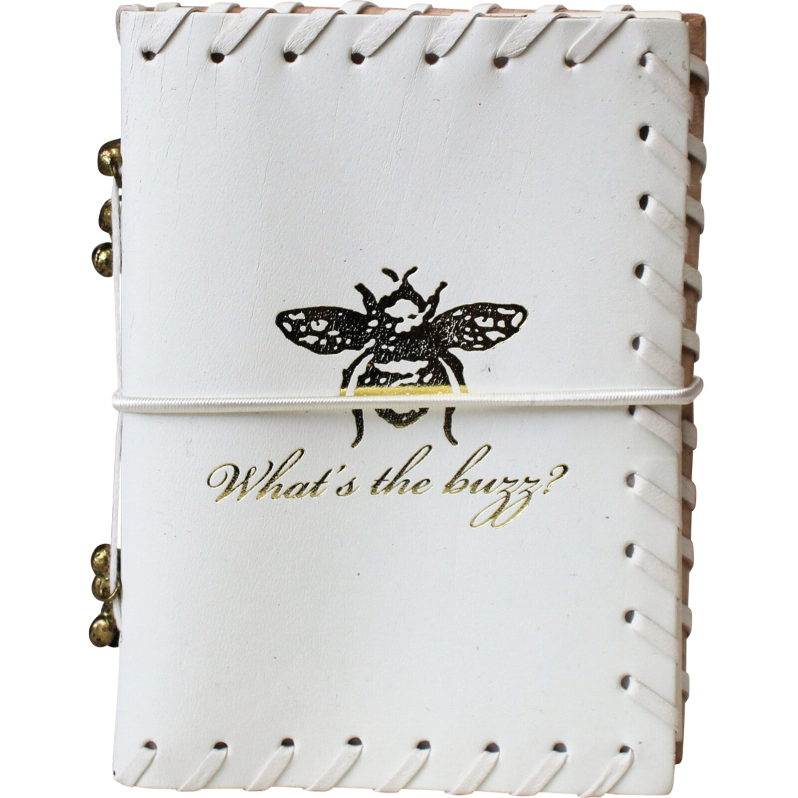 Leather Notebook Buzz White
