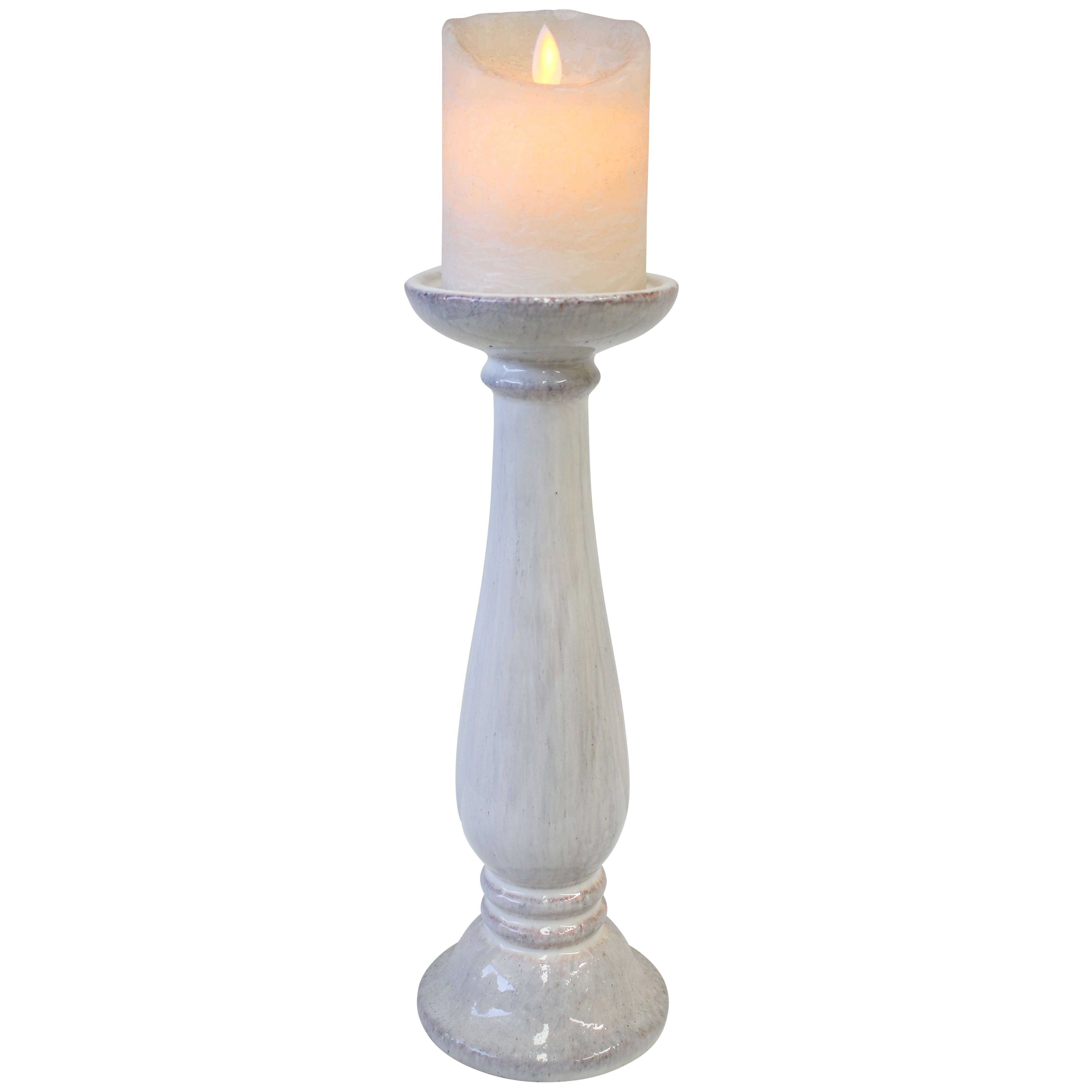 Candle Holder Ivory Lrg