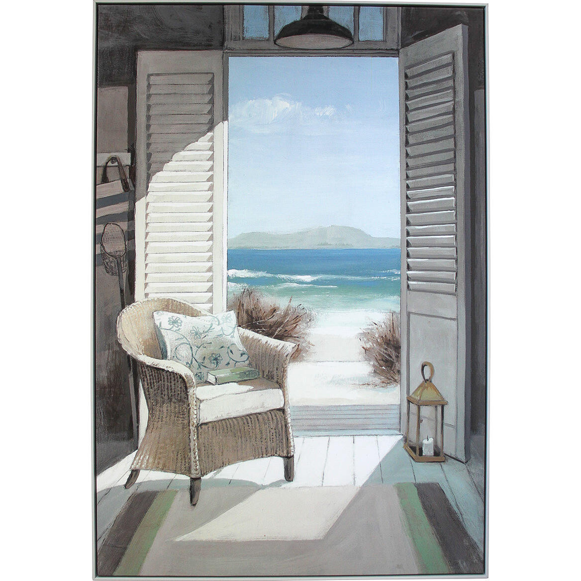 Framed Canvas Coastal Life