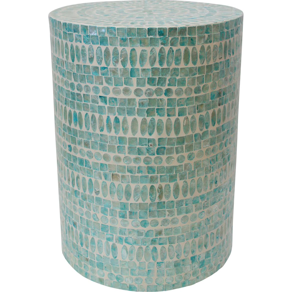 Stool/Table Capiz Sunburst Aqua