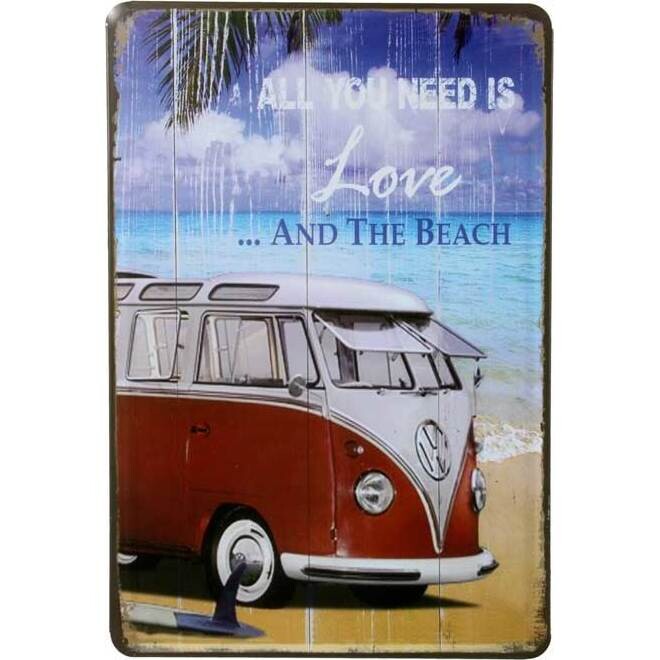 Tin Sign Red Combi