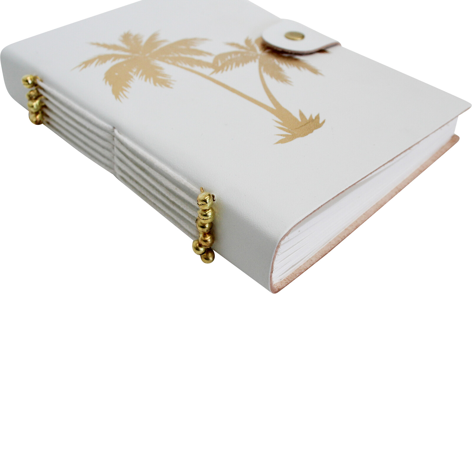 Leather N/Book Gold Palm