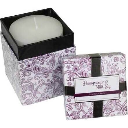 Pomegranate & Wild Fig Boxed Candle - 10cm