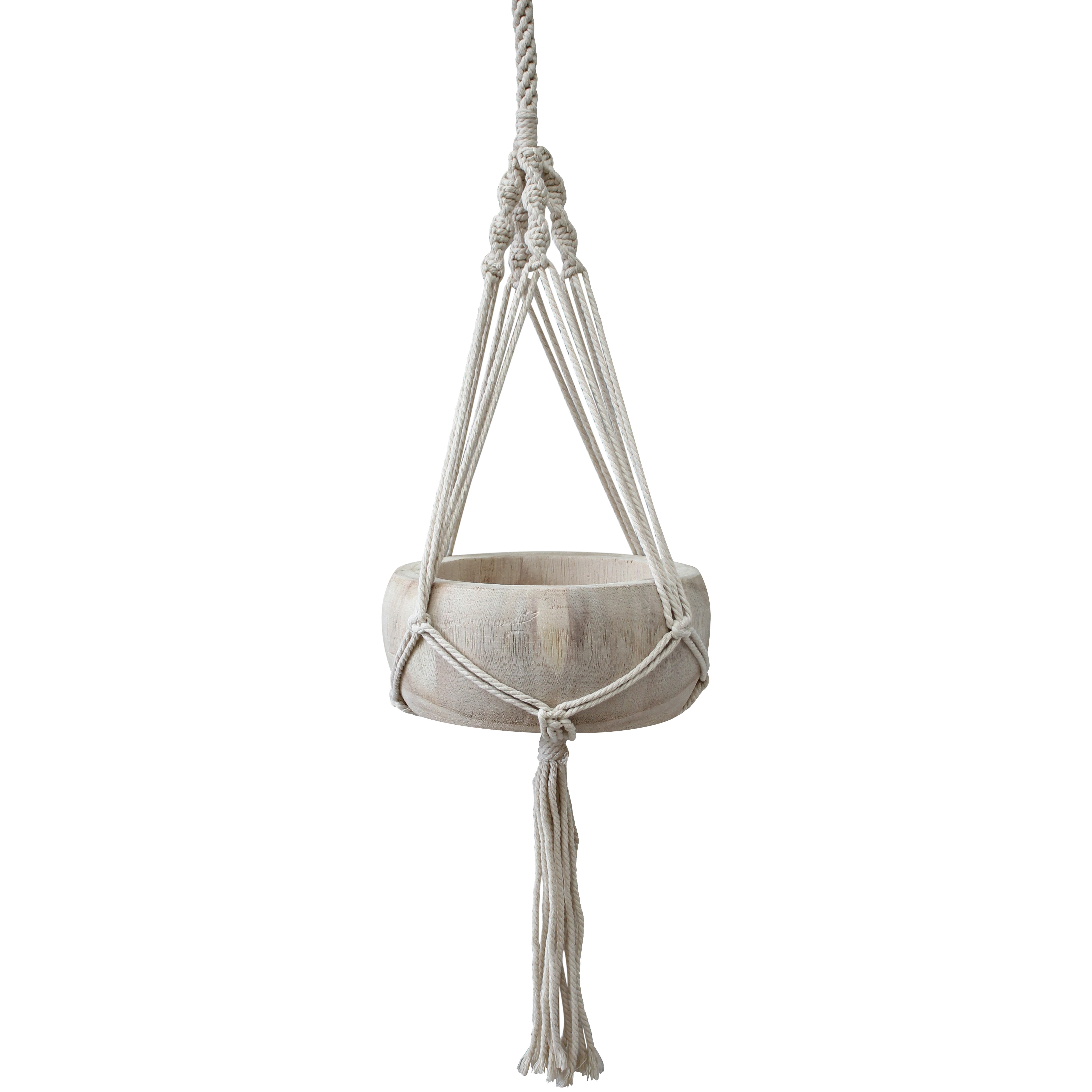 Hanging Macrame Bowl Stem Low