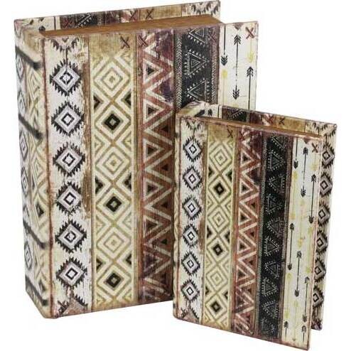 Book Box Aztec Naturale S/2