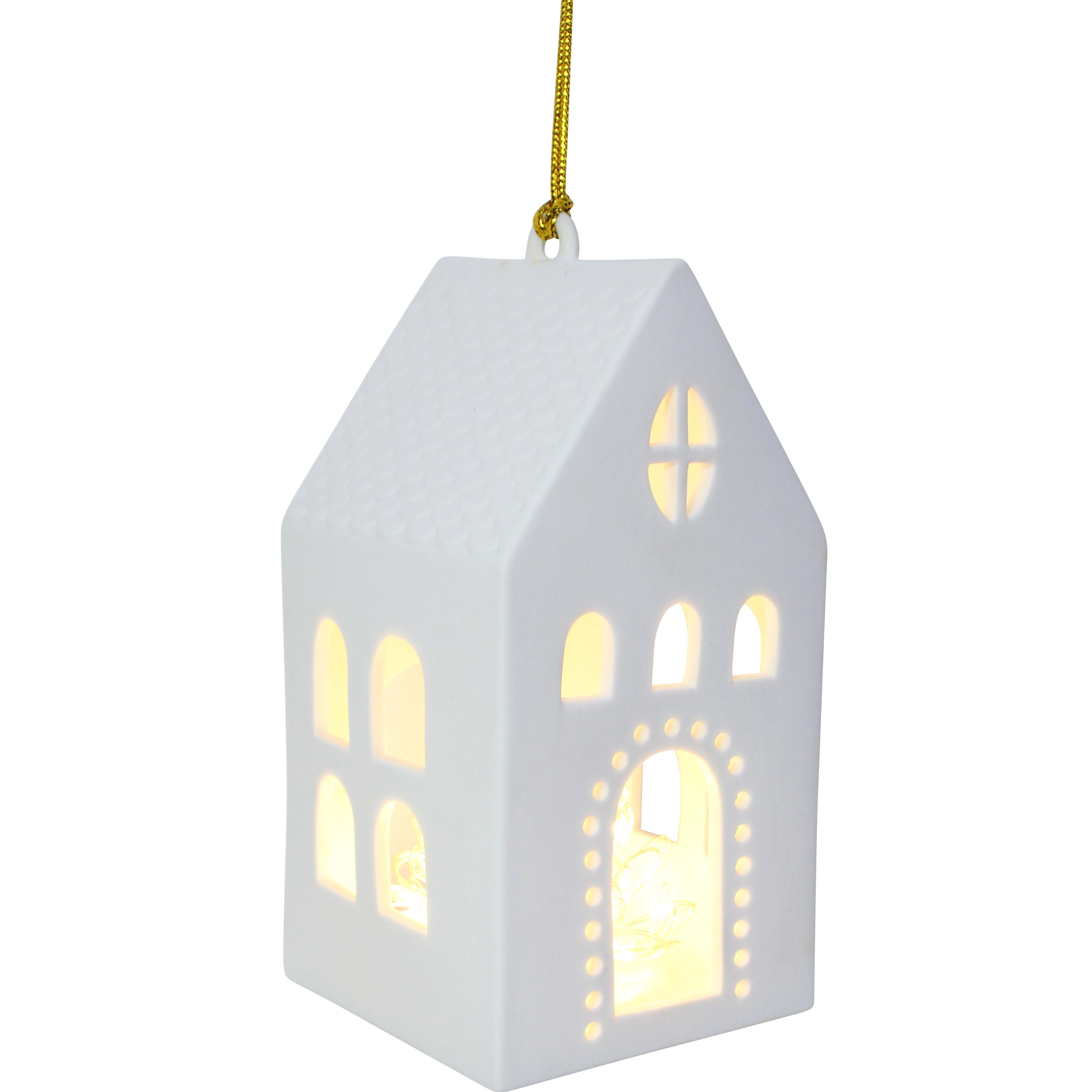 Porcelain Village House T/Light Holder