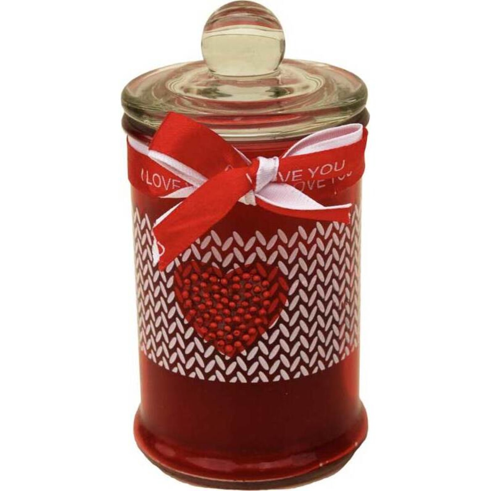 Candle Jar Red Heart