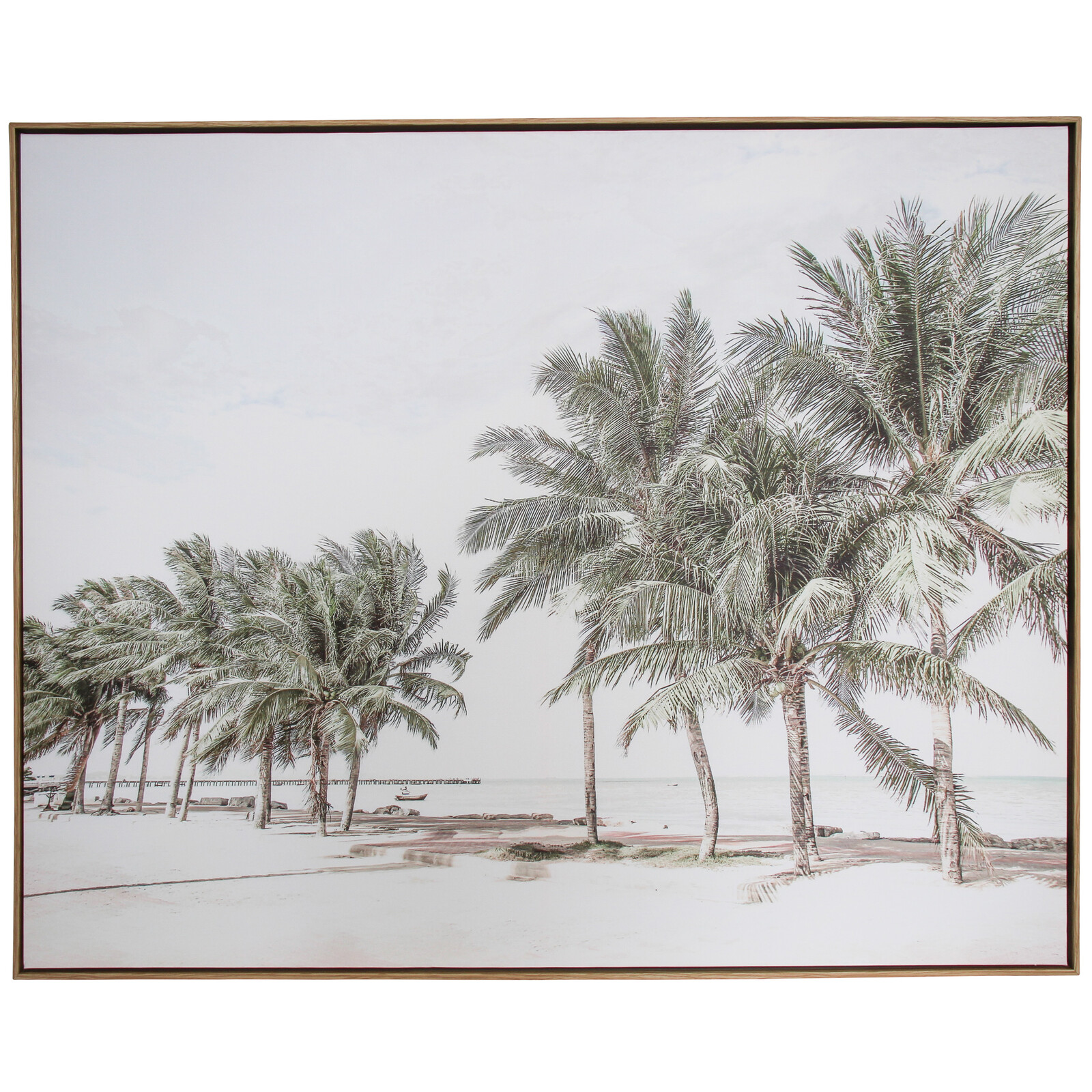 Framed Canvas Palm Row