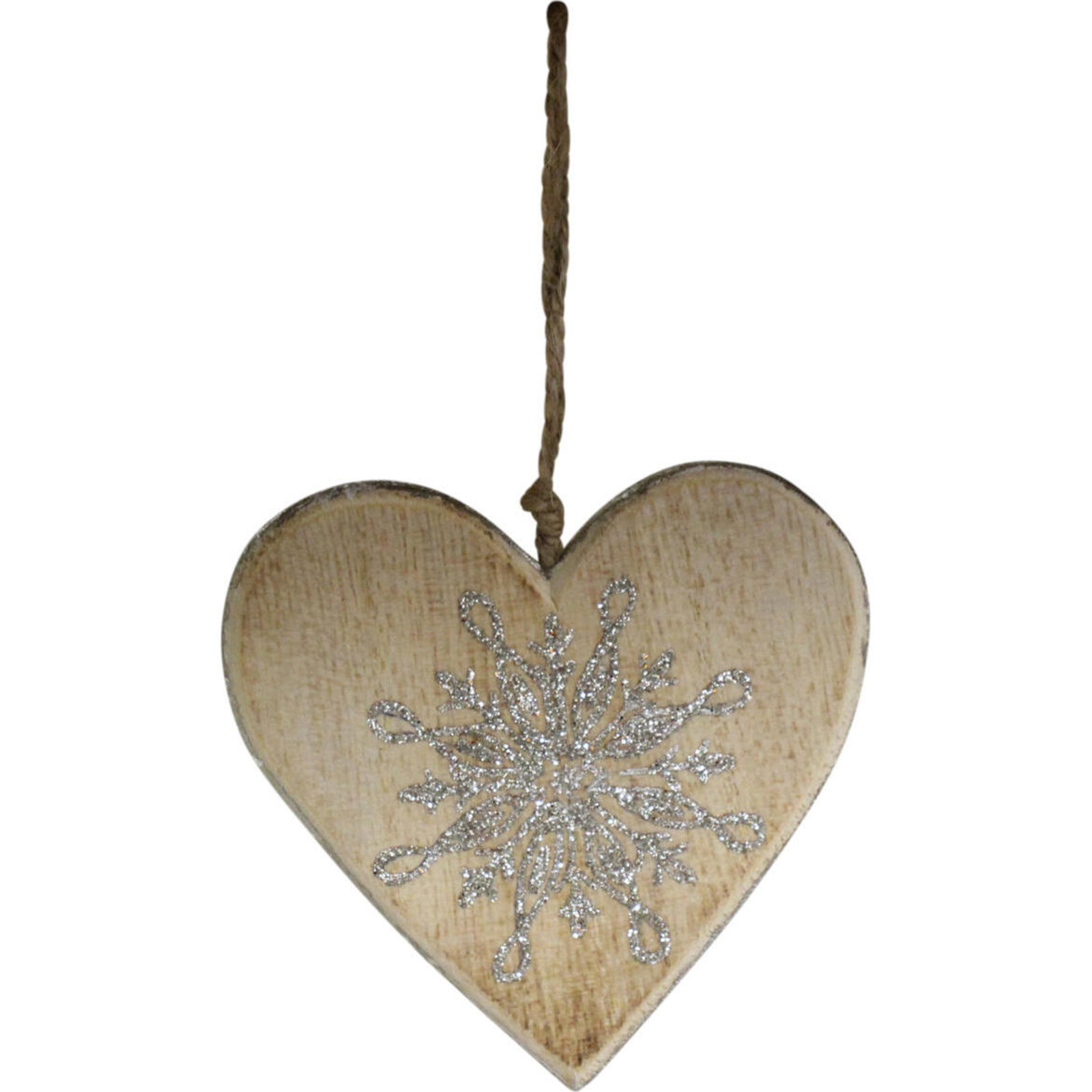 Hanging Heart Timber/Silver