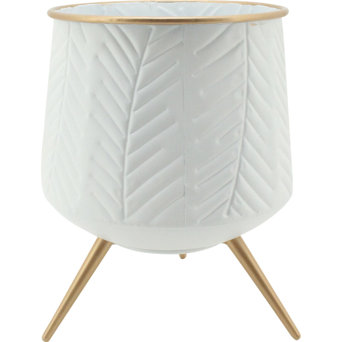 Planter Leaf White/Gold