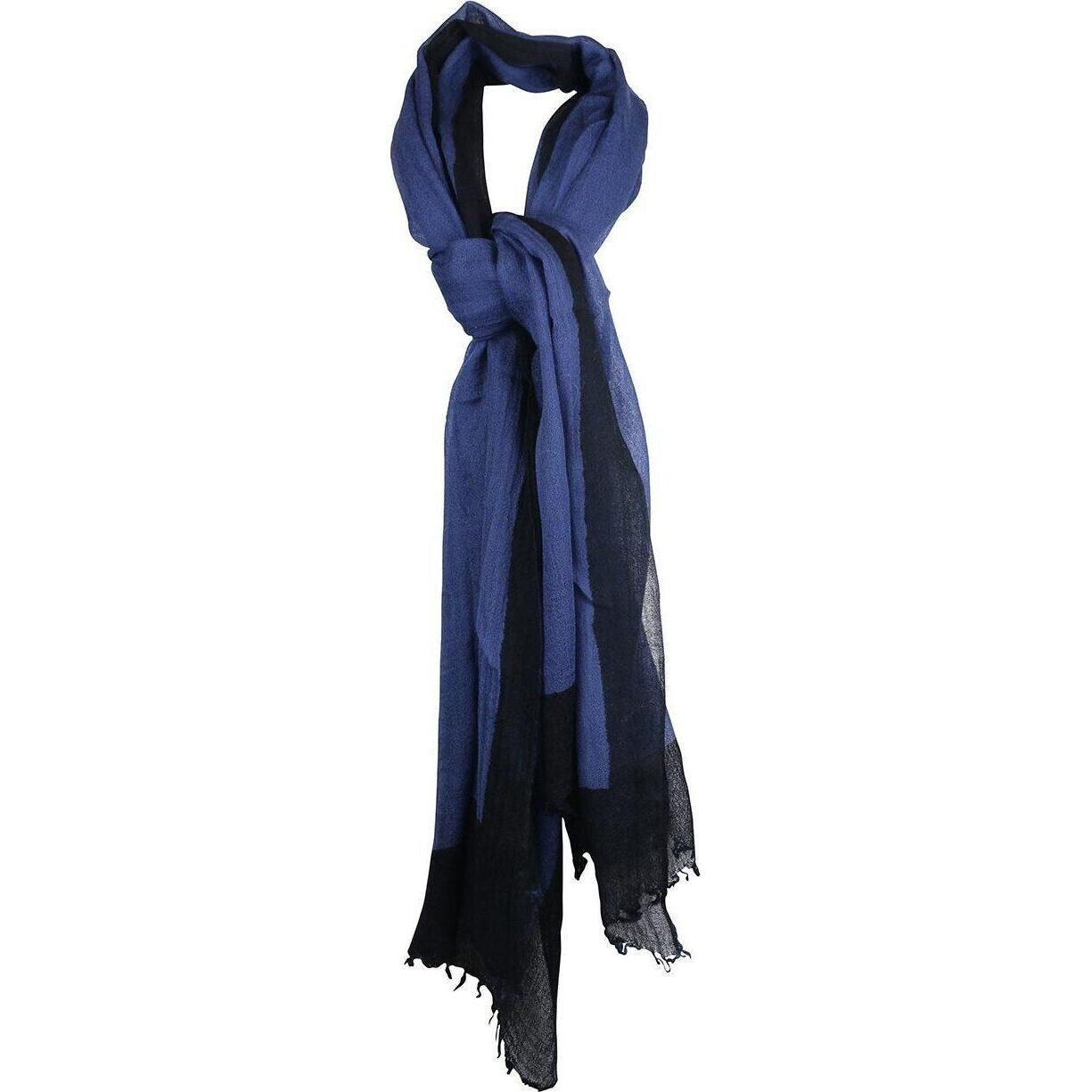 Scarf Black Border Navy