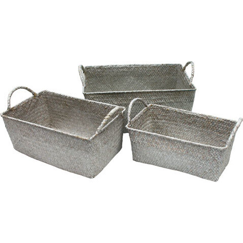 Handle Woven Baskets w/wash Set/3