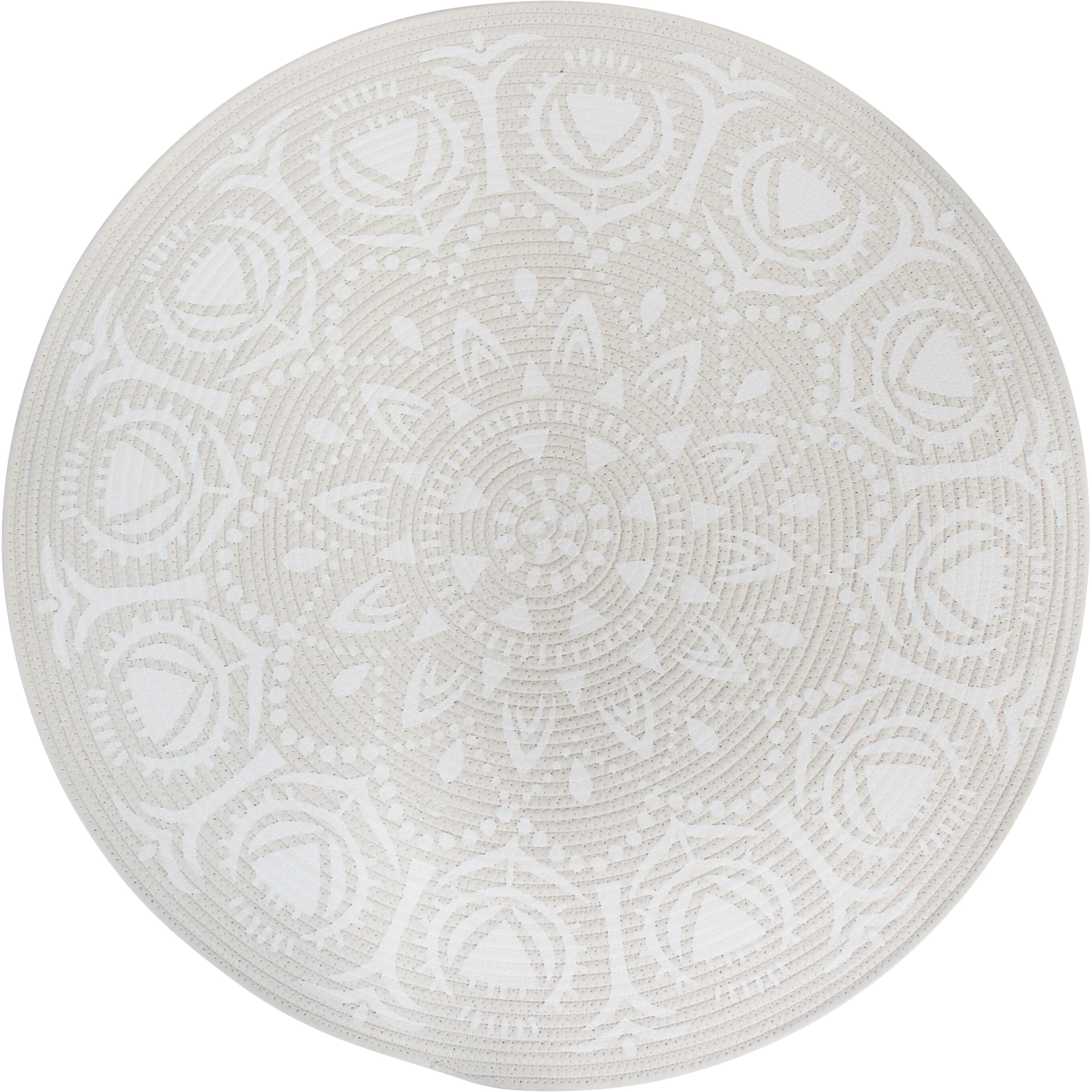 Mat 80cm  Mandala White