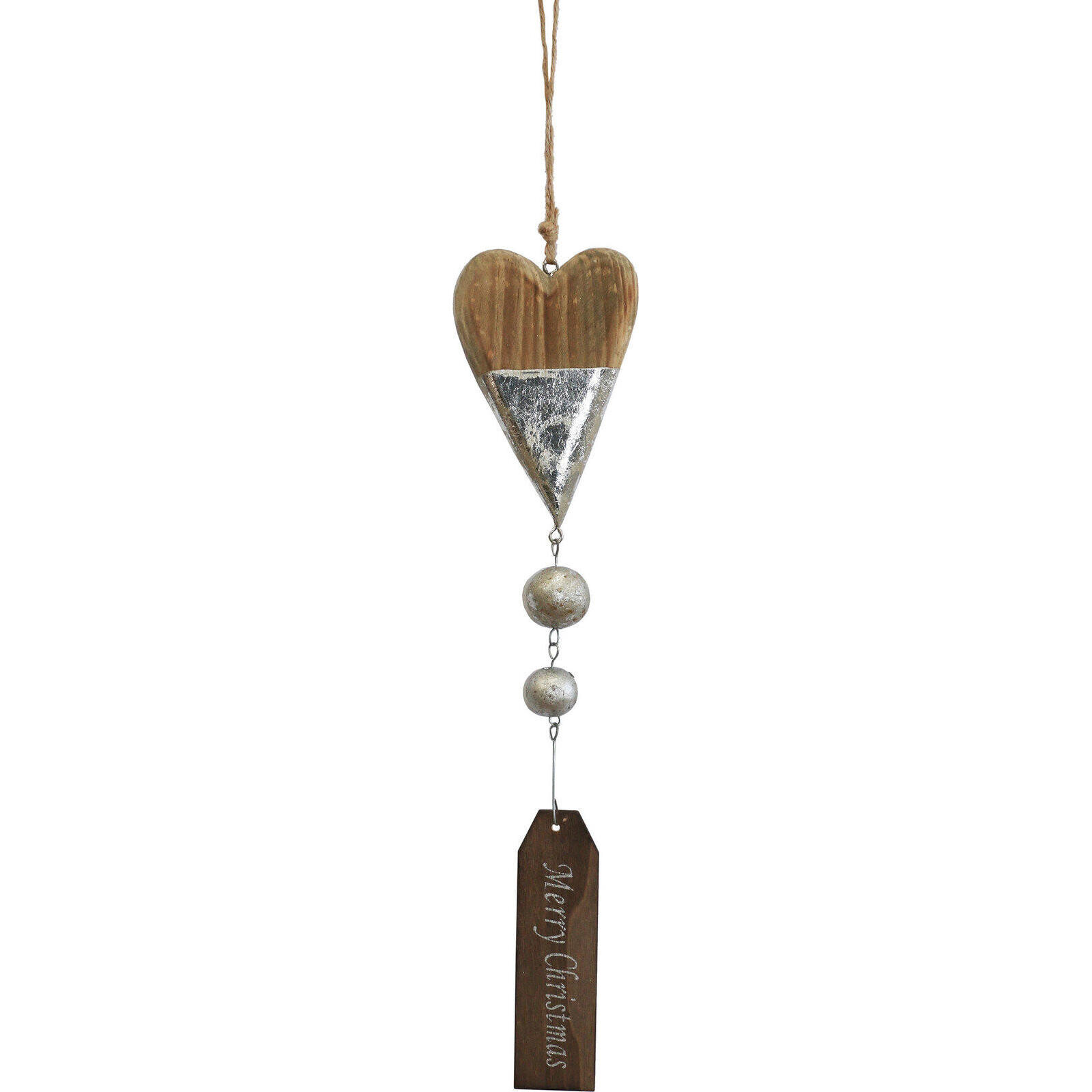 Hanging Heart Dipped Silver