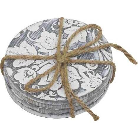 Coasters Hoja White