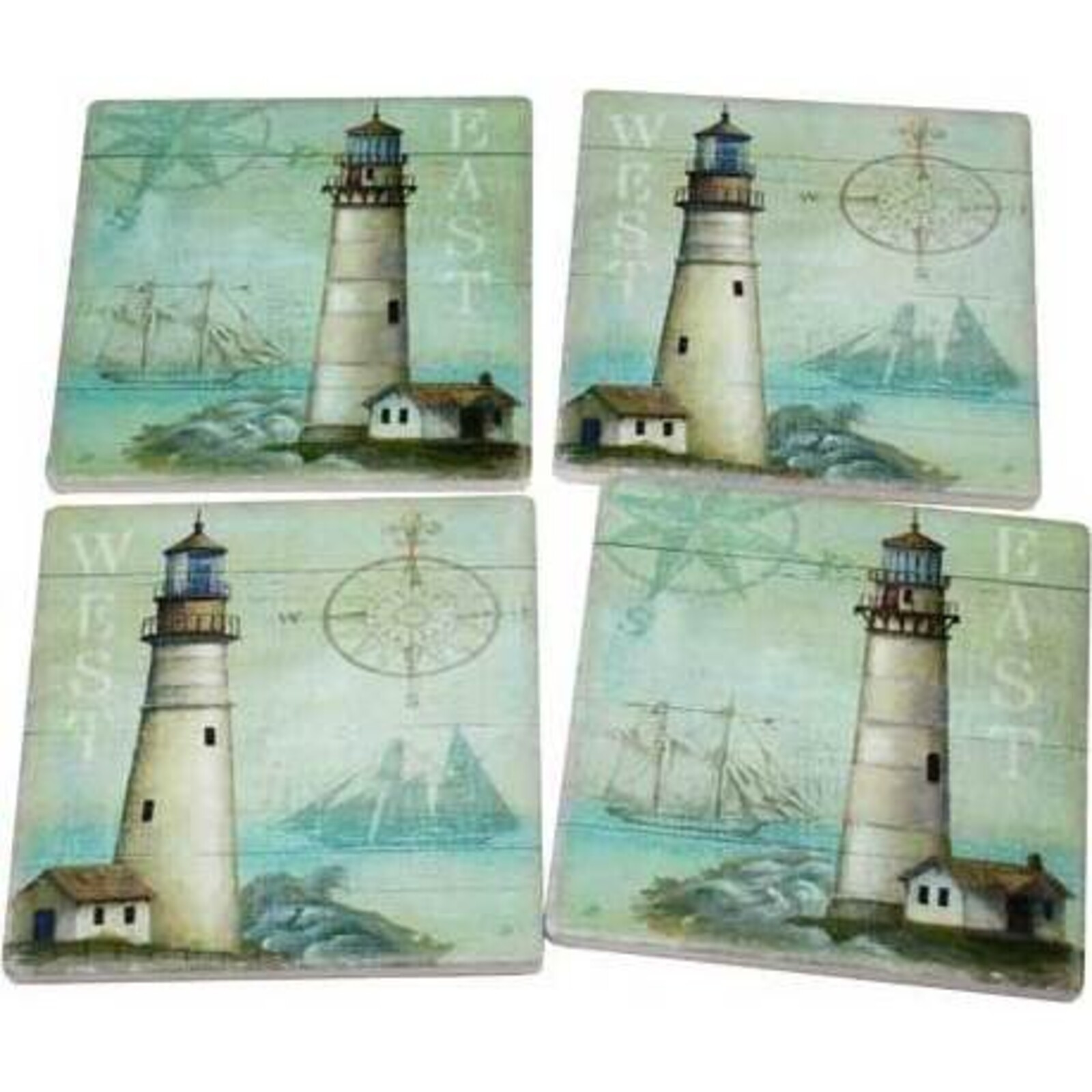 Coasters Lighthouses S/4