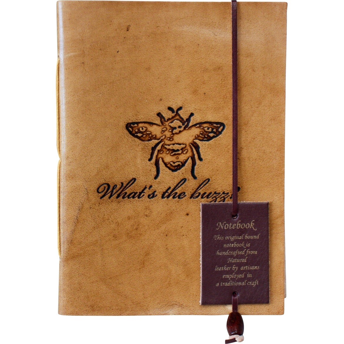 Leather Notebook Buzz Nat