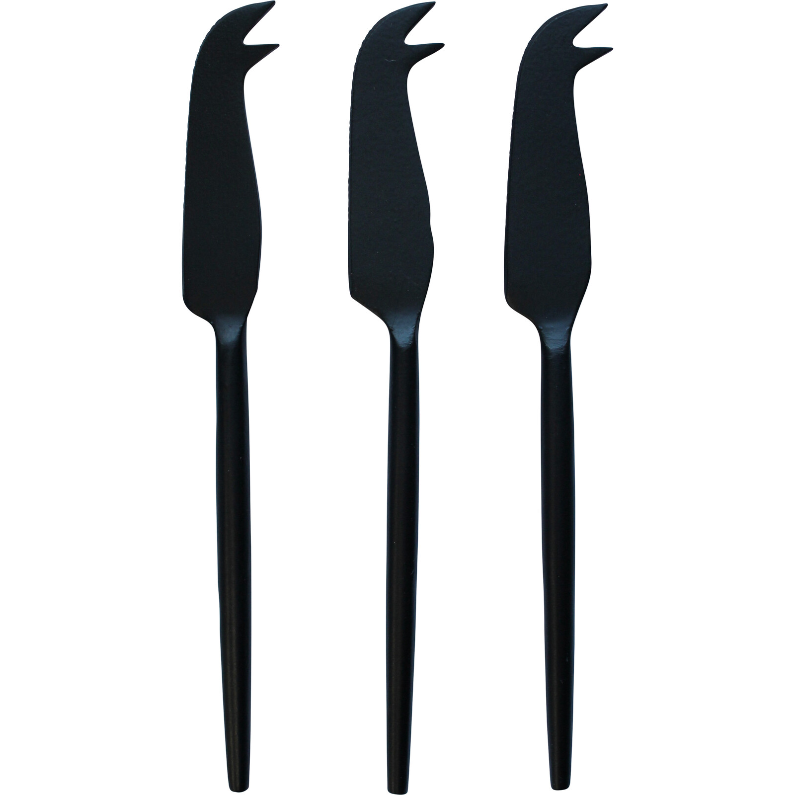 Cheese Knife Pointed S/3 Black