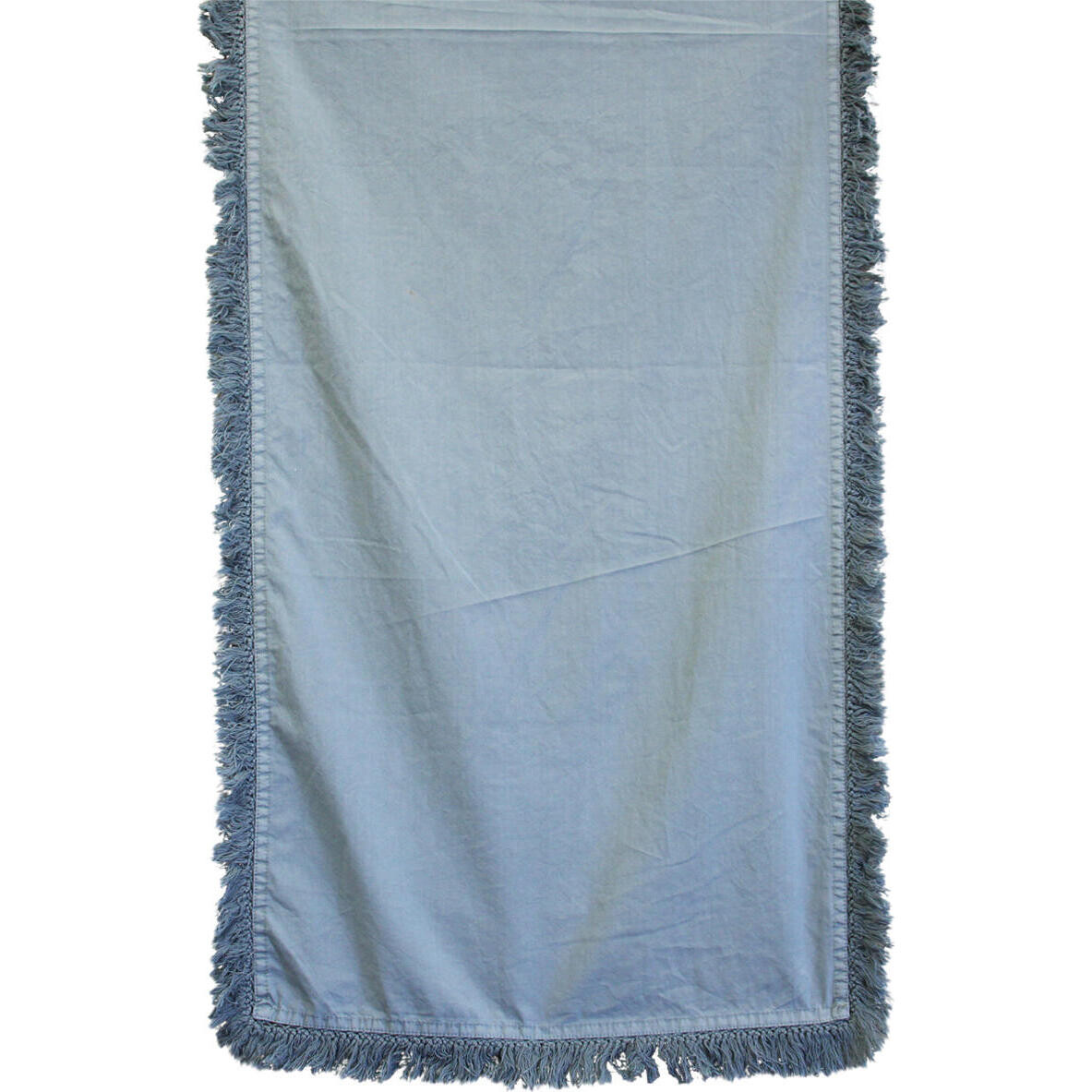 Table Runner Stone Washed Cotton w/ Fringe Mist