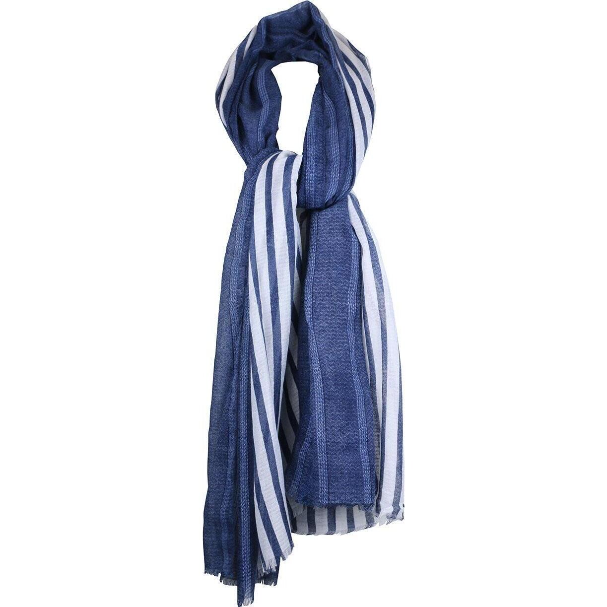 Scarf Navy Double Stripe