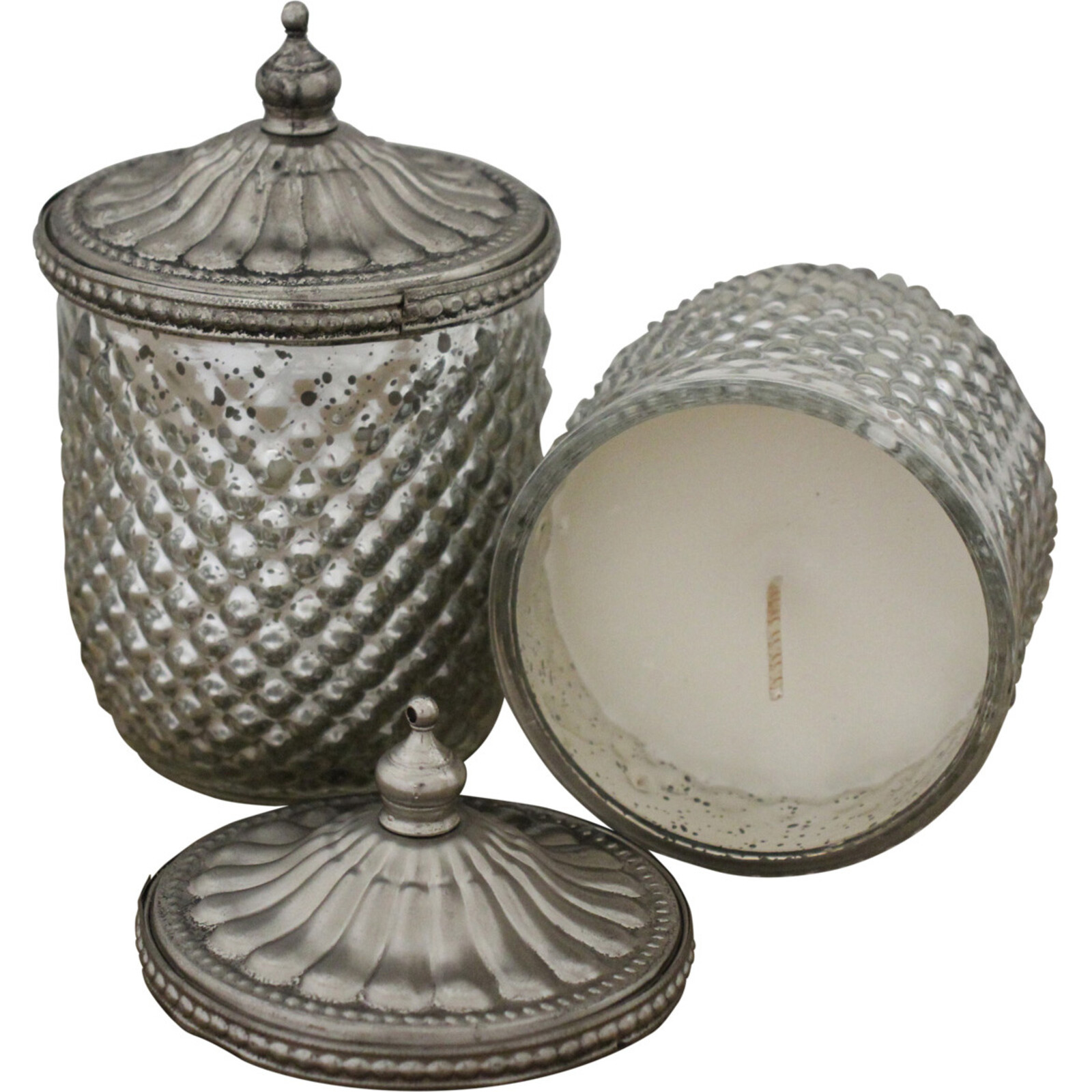 Candle w/ Lid Silver