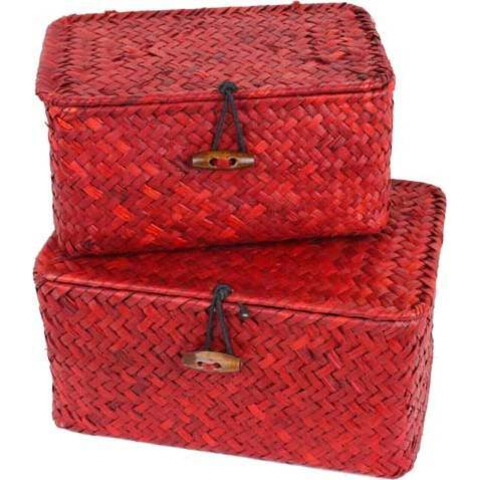 Woven Box Small Red S/2