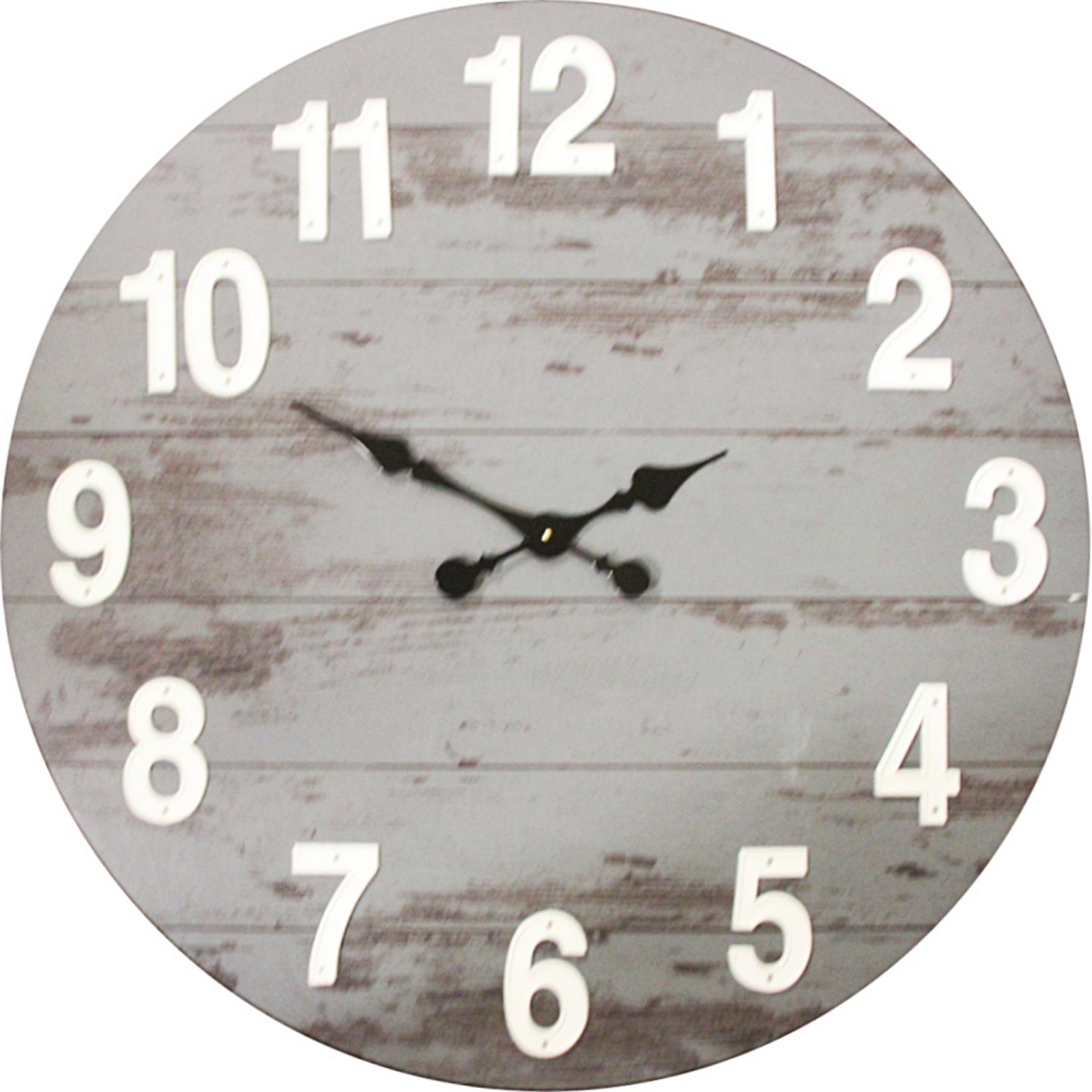 Clock Grey/White Raised No. 80cm