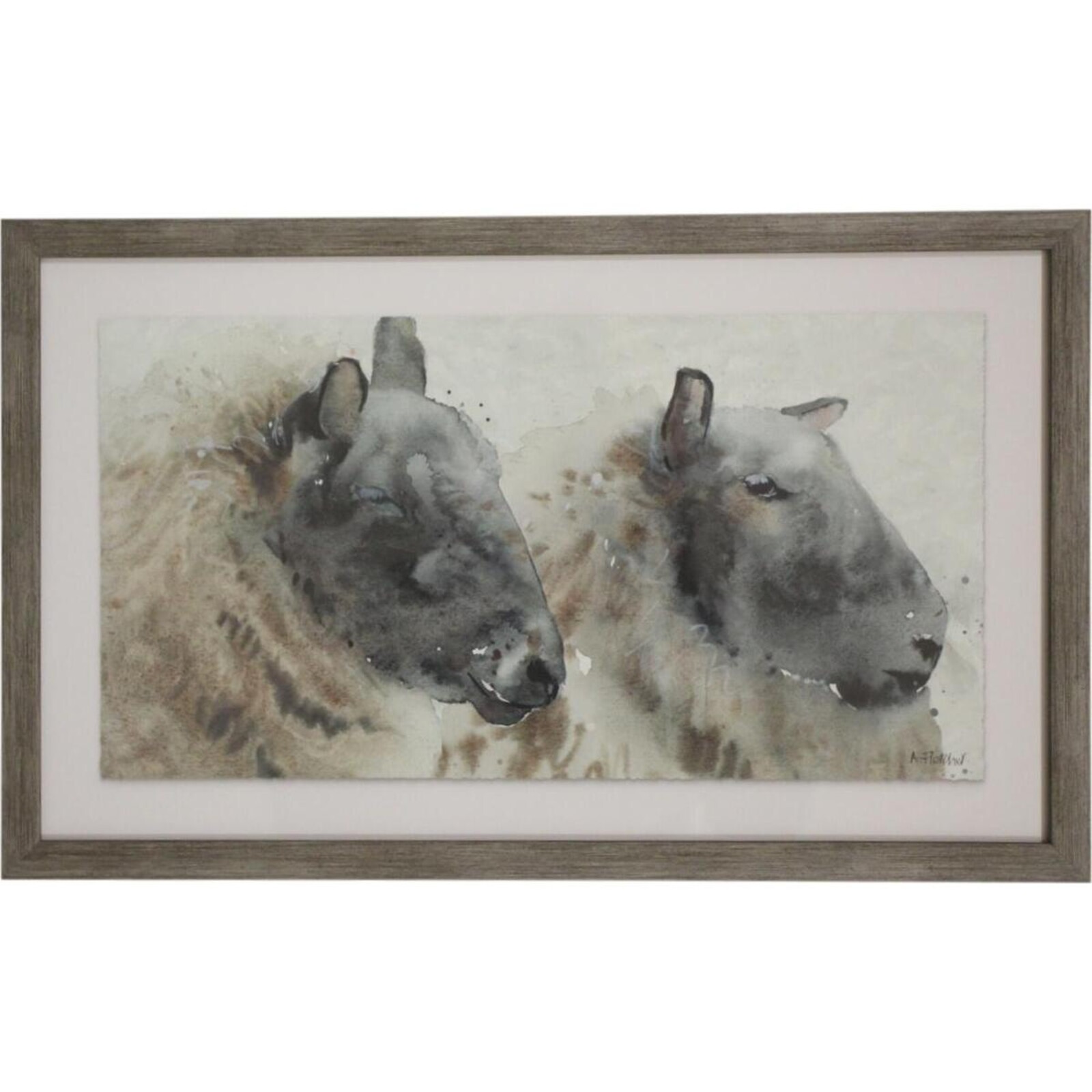 Framed Print Kissing Sheep